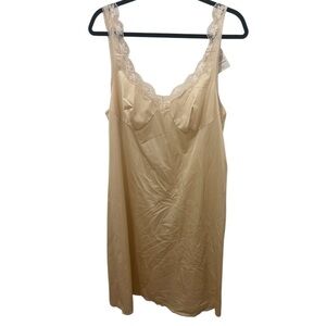 Moda Intima  Cream Lace Trim Slip Dress Nighty Size 1X